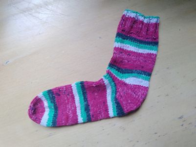 Die erste Socke ist fertig :-)