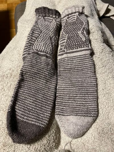 Meine ersten Mosaik Socken 😊