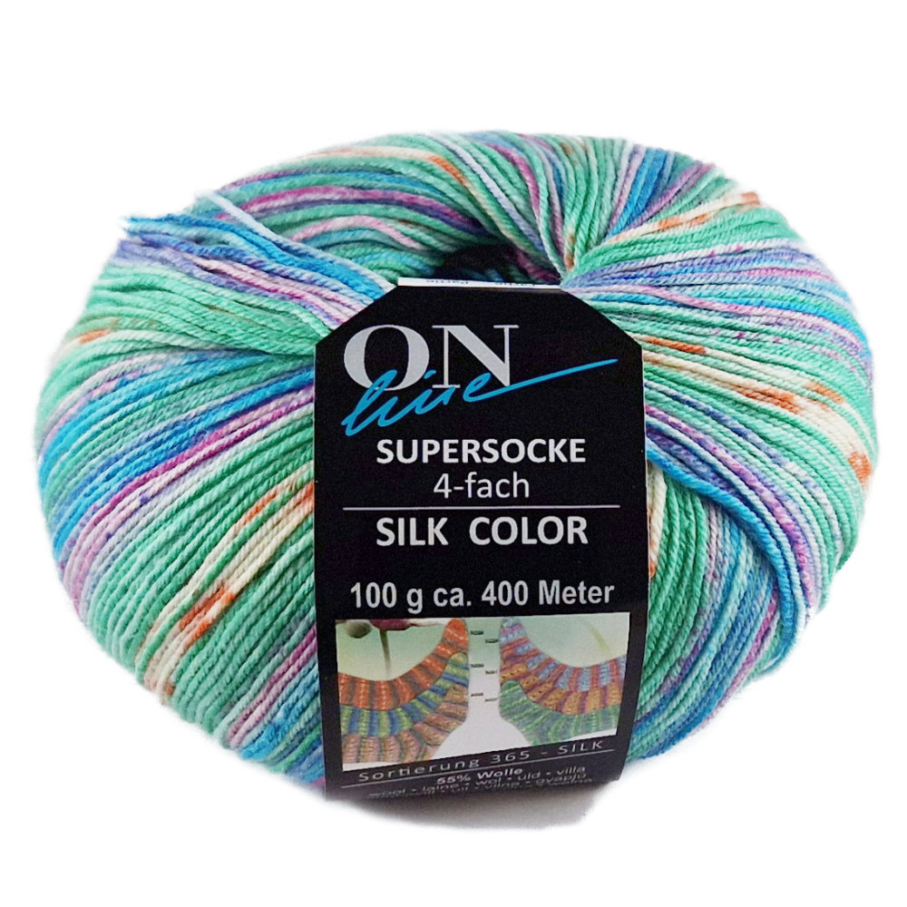 Supersocke Silk Sort. 365 Color 4-fach von ONline Sort 365 - 3030 Supersocke Silk Sort. 365 Color 4-fach von ONline Sort 365 - 3030