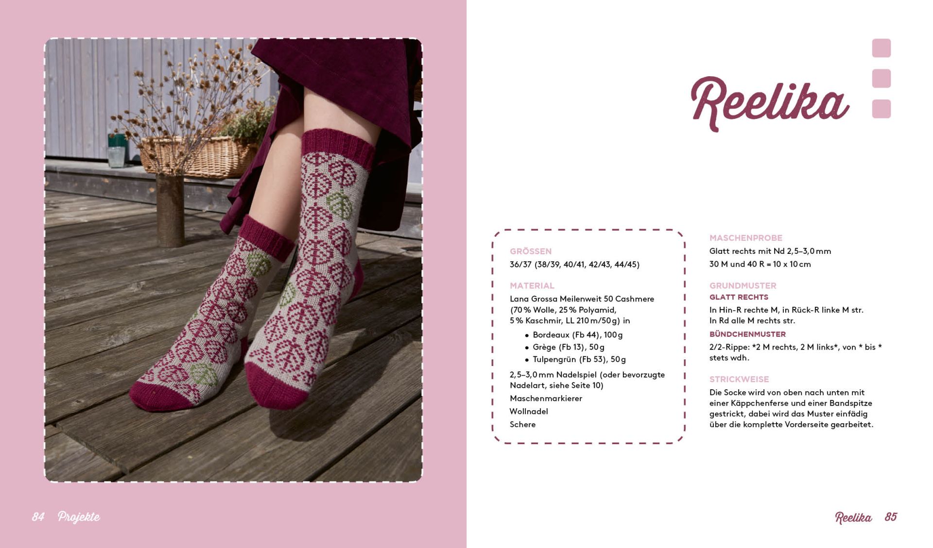 Roosimine-Socken stricken