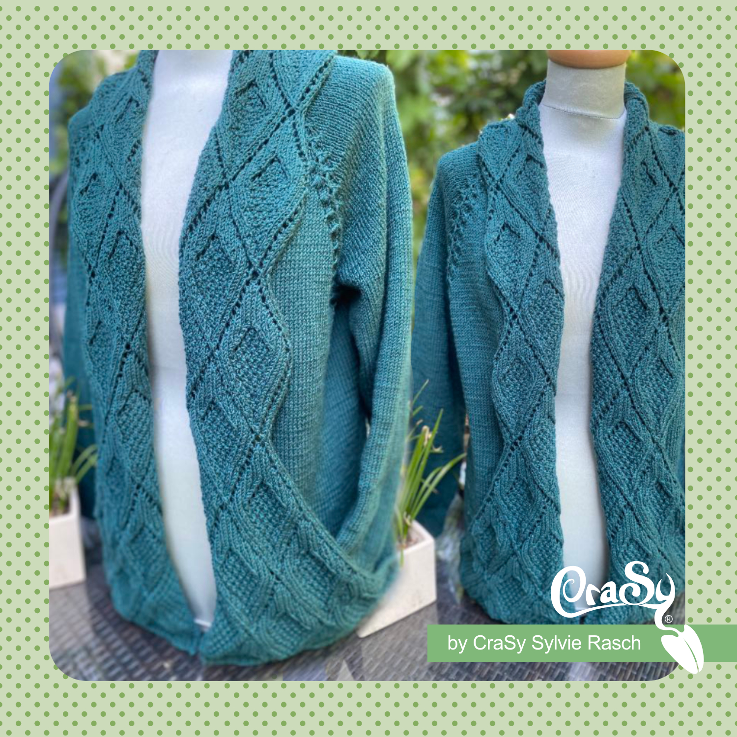 Strickjacke Wrapper | Einzelanleitung | Wolle Merino Cotton 135  | Stricken | Sylvie Rasch