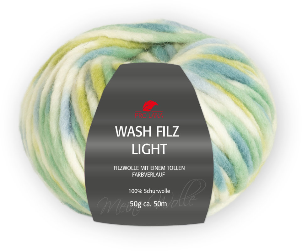 Wash-Filz light von Pro Lana 0712 - grün/petrol