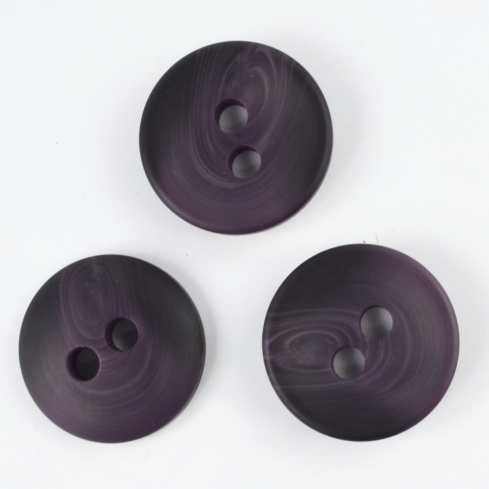 Polyesterknopf 34 mm aubergine marmoriert