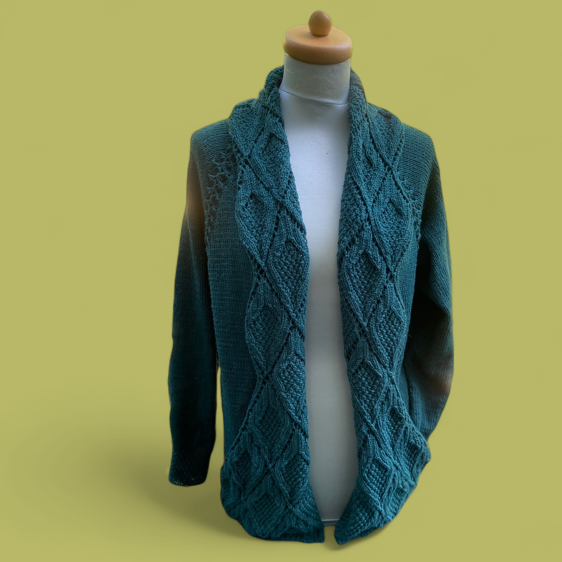 Strickjacke Wrapper | Einzelanleitung | Wolle Merino Cotton 135  | Stricken | Sylvie Rasch