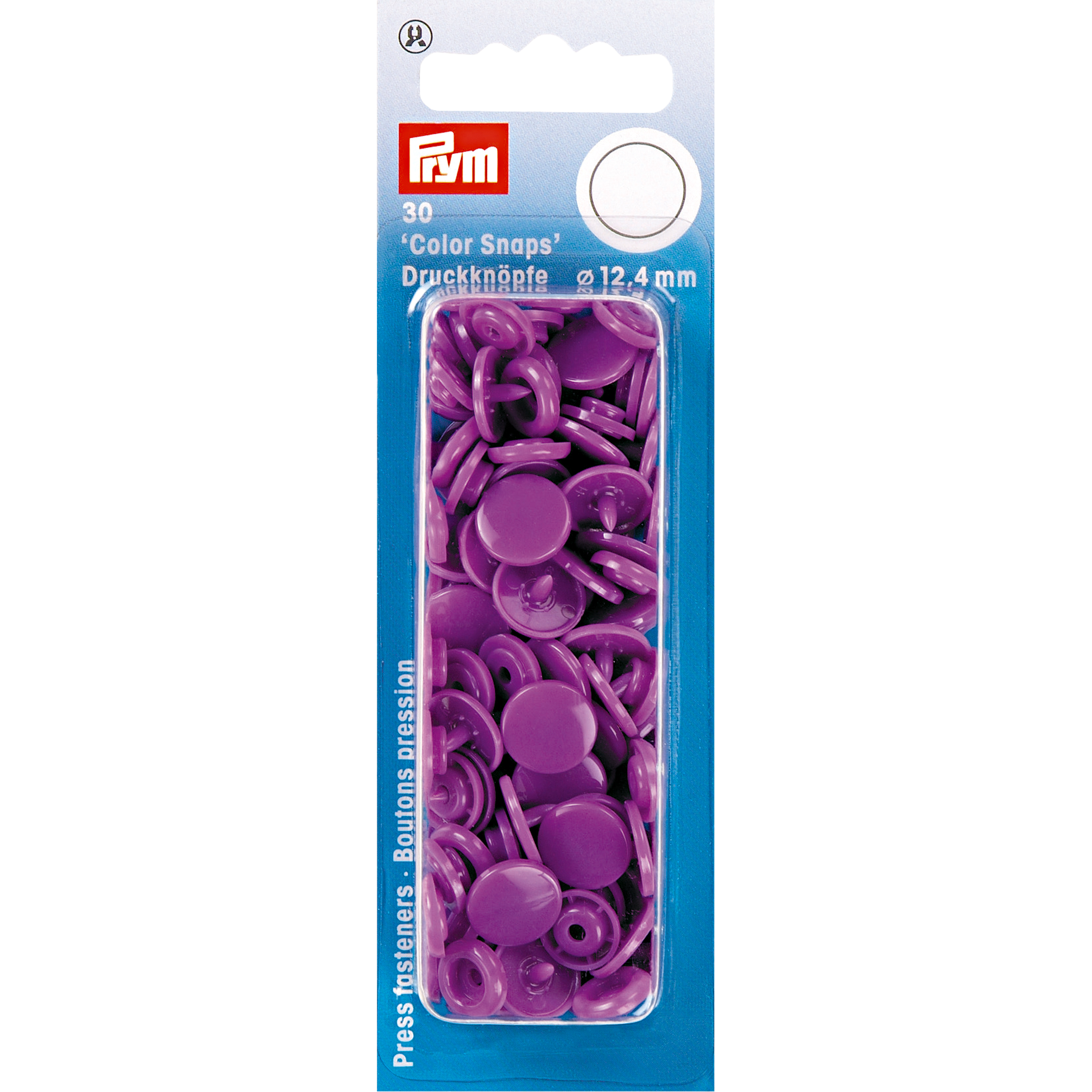 Nähfrei-Druckknöpfe Color Snaps rund 12,4 mm 30 St von Prym lila