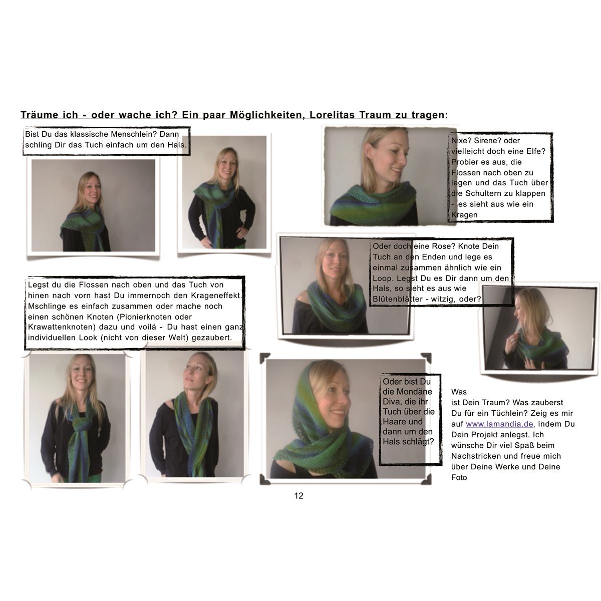 Tuch Lorelitas Traum | Einzelanleitung | Wolle Zauberball® Crazy  | Stricken | Sylvie Rasch