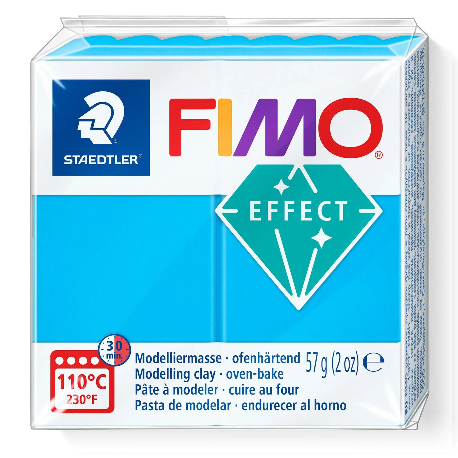 Modelliermasse FIMO® effect 8010 Translucent 0374 - transluzent blau