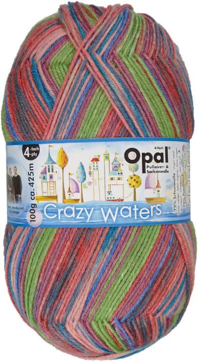 Crazy Waters - 11312 - Libellenwassertanz 4-fach Sockenwolle von OPAL