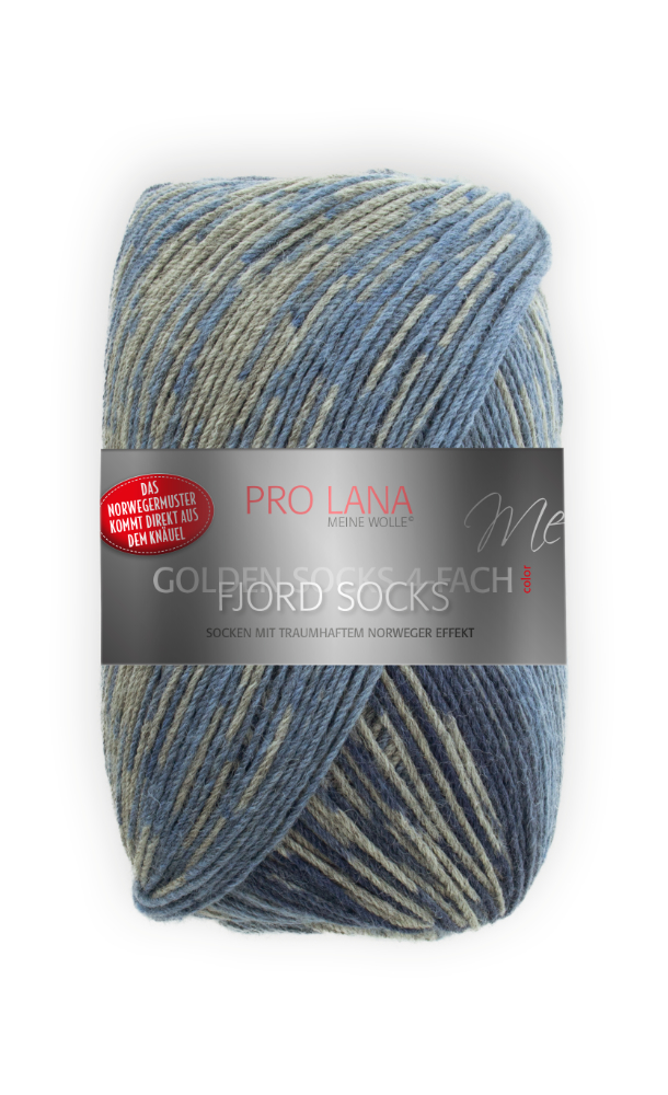 Fjord Socks - 4-fach Sockenwolle von Pro Lana 0197 - jeansblau color