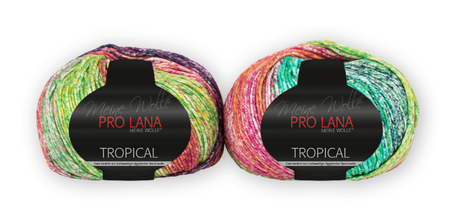 Tropical Color von Pro Lana 0085 - pink kiwi (passend zu UNI 0041)