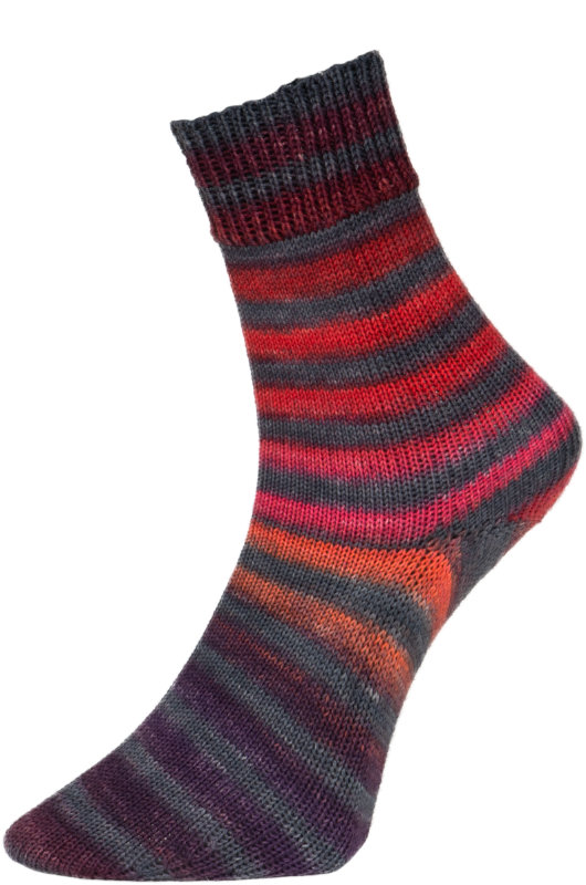 Paint Socks von Woolly Hugs 0204 - rot / lila