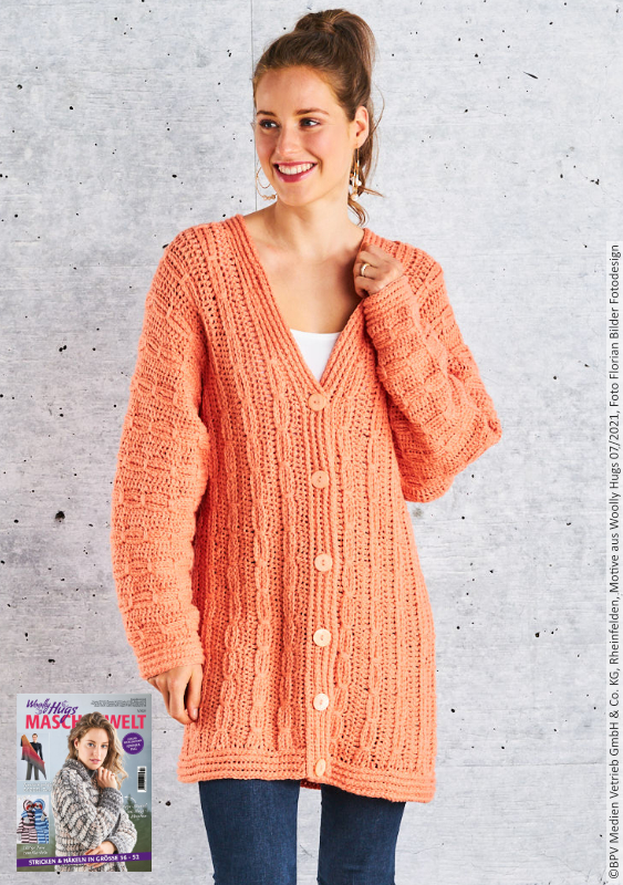 Häkeljacke Taiga | Anleitungsheft | Wolle Cashmere+  | Häkeln | Woolly Hugs
