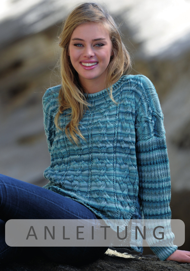 Pullover mit Zopstruktur | Wollpaket mit Starwool Linie 4 Design Color | Stricken