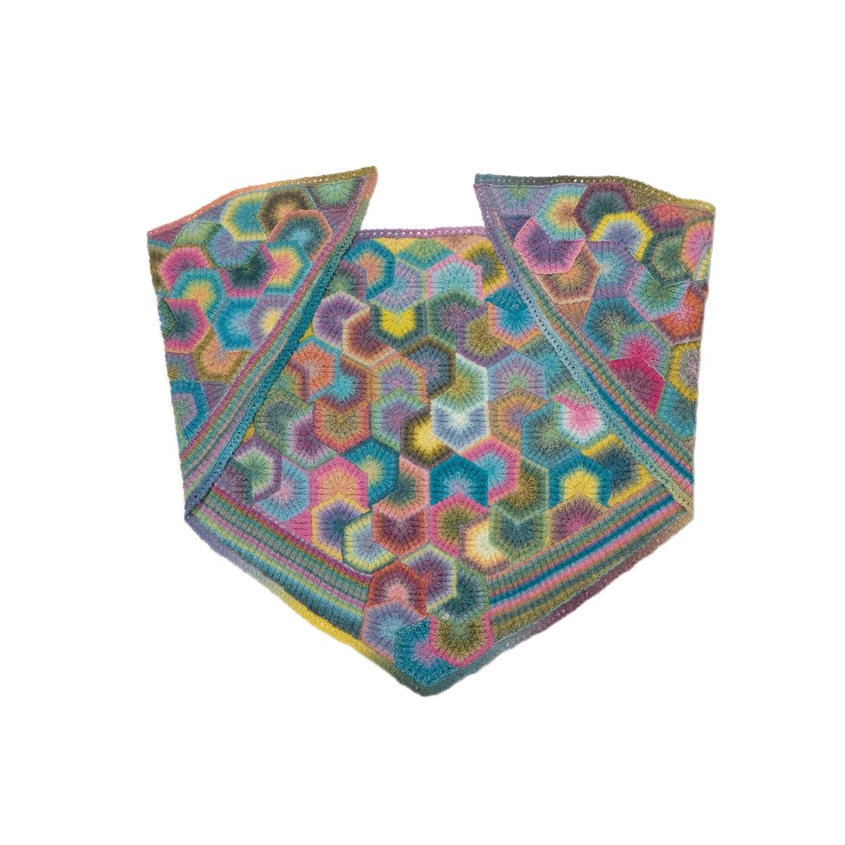Umhang "Hexagon Pinwheel" | Wollpaket mit Zauberball® Crazy | Stricken