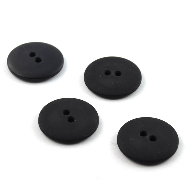 Modeknopf schlicht / matt 23 mm schwarz von Dill