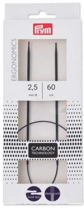 Rundstricknadel Carbon prym.ergonomics von Prym 60 cm 2,50 mm