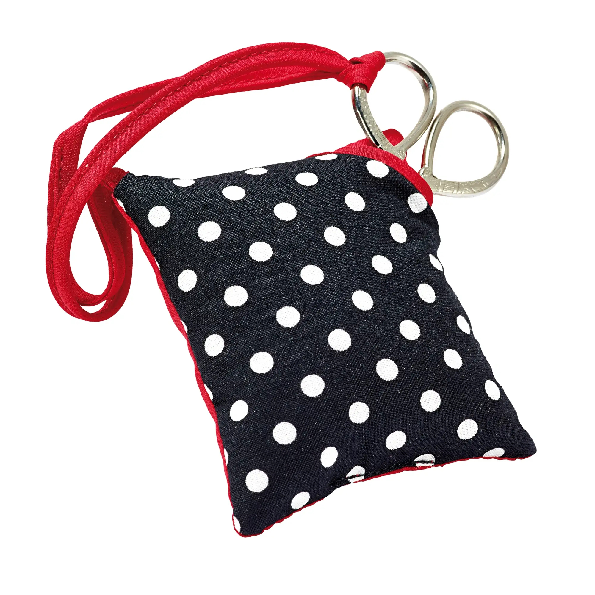 Nadelkissen mit Schere Polka Dots