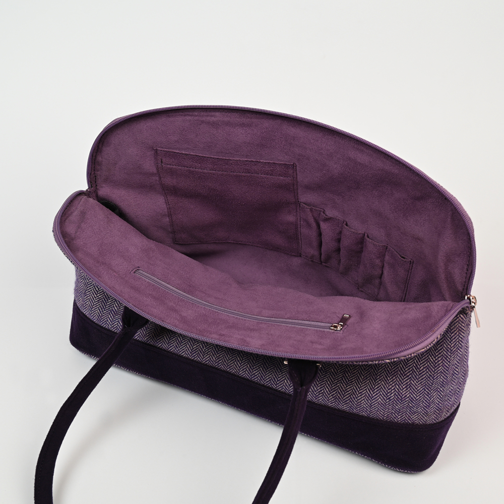 Schultertasche Snug Collection (Purple Tweed + Felt)