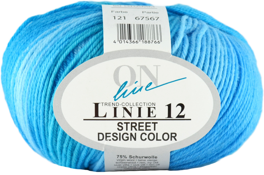 Street Design-Color Linie 12 von ONline 0121 - türkis/hellblau