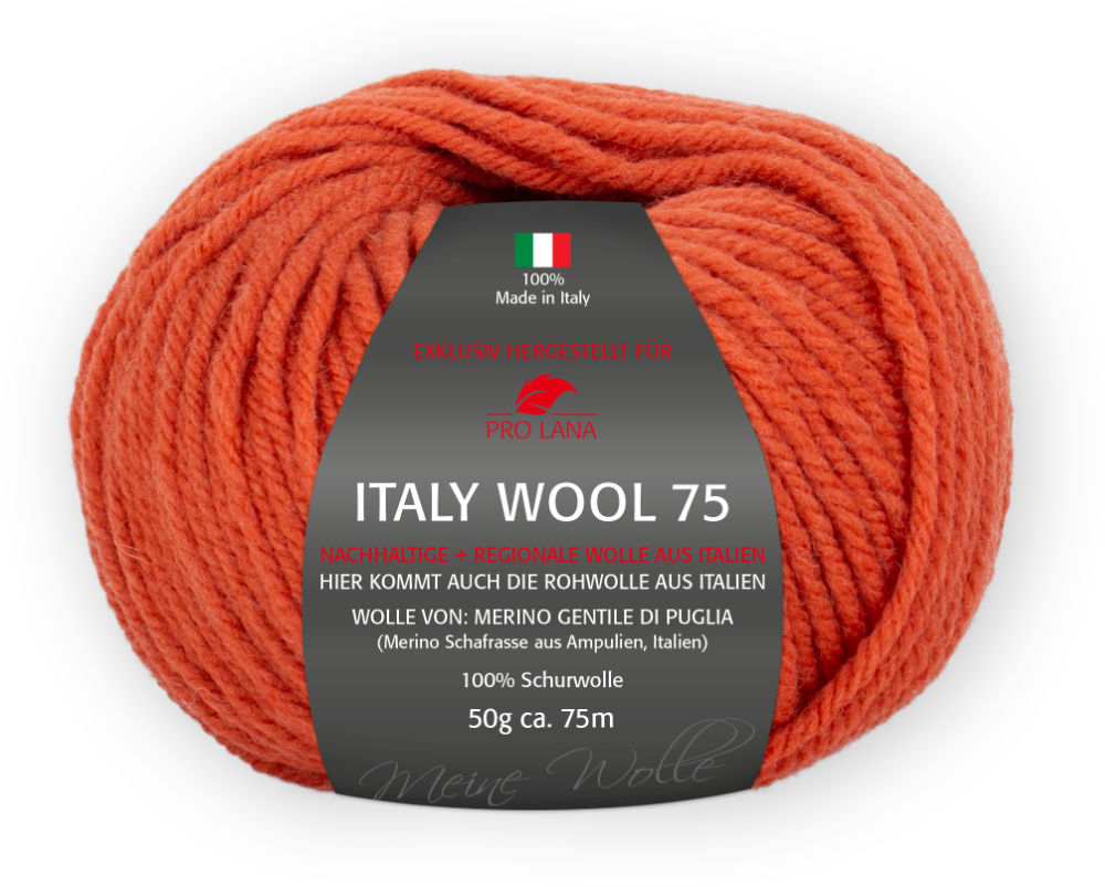 Italy Wool 75 von Pro Lana 0227 - orange