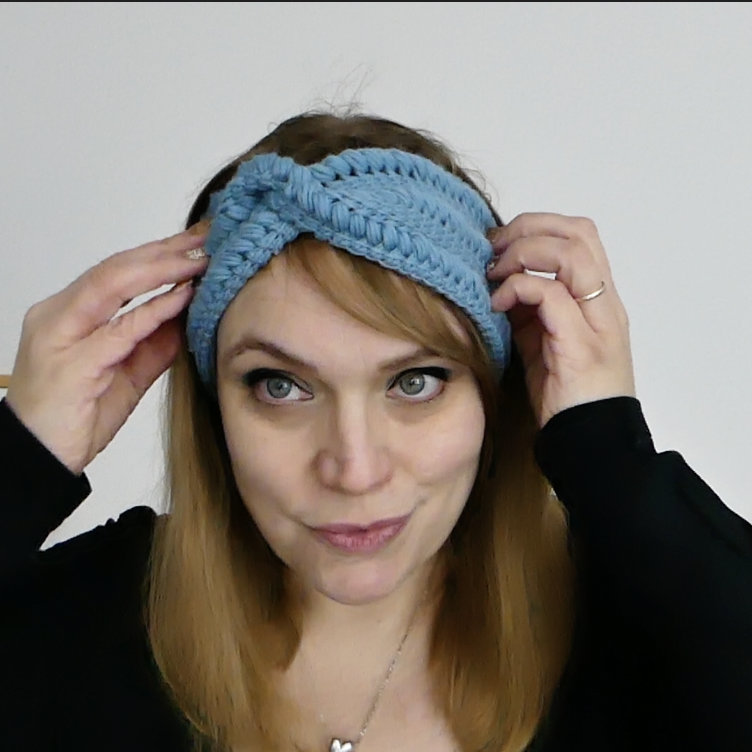 Stirnband tunesich gehäkelt | Anleitungsvideo | Wolle Filini-Merino  | tunesisch Häkeln | Sylvie Rasch