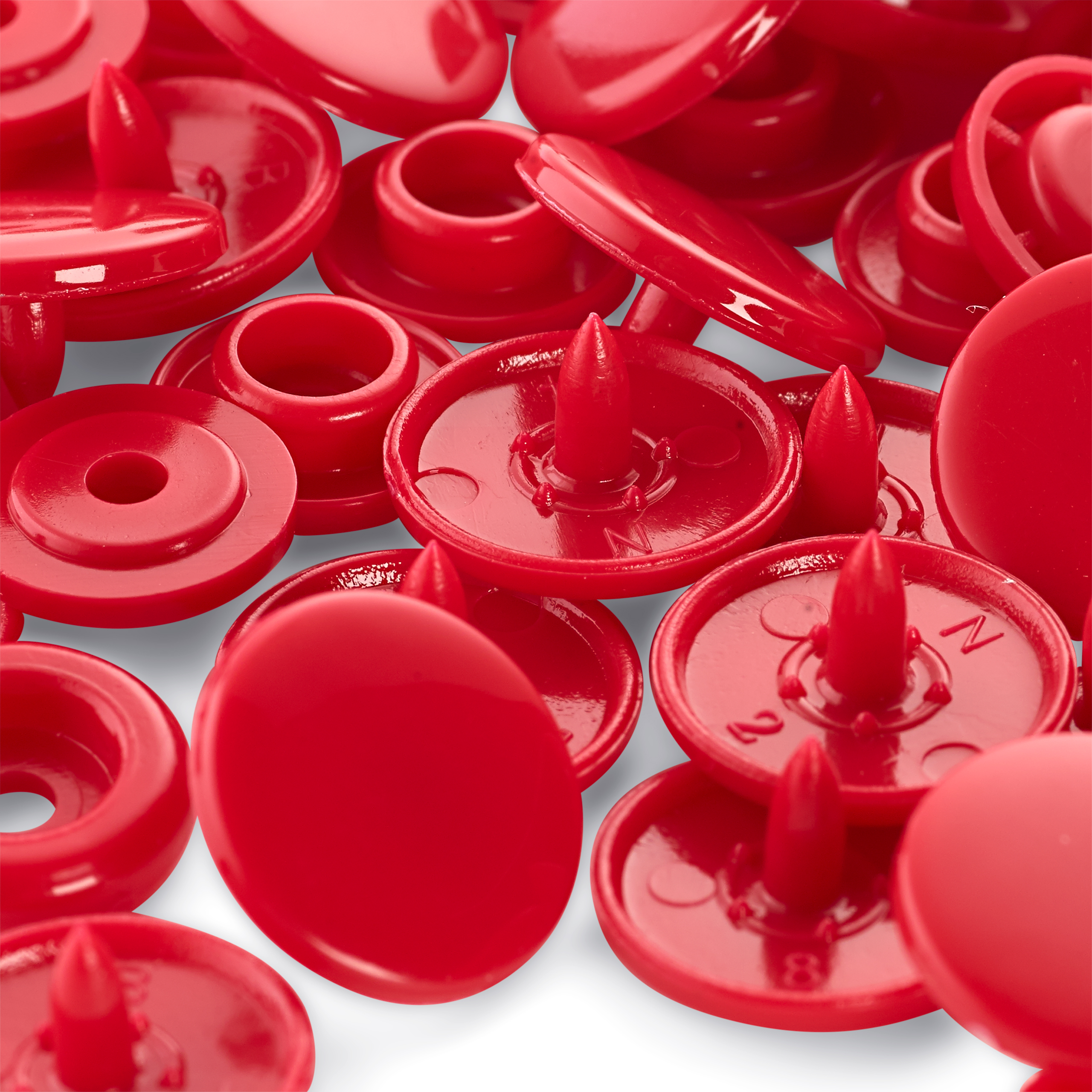 Nähfrei-Druckknöpfe Color Snaps rund 12,4 mm 30 St von Prym rot