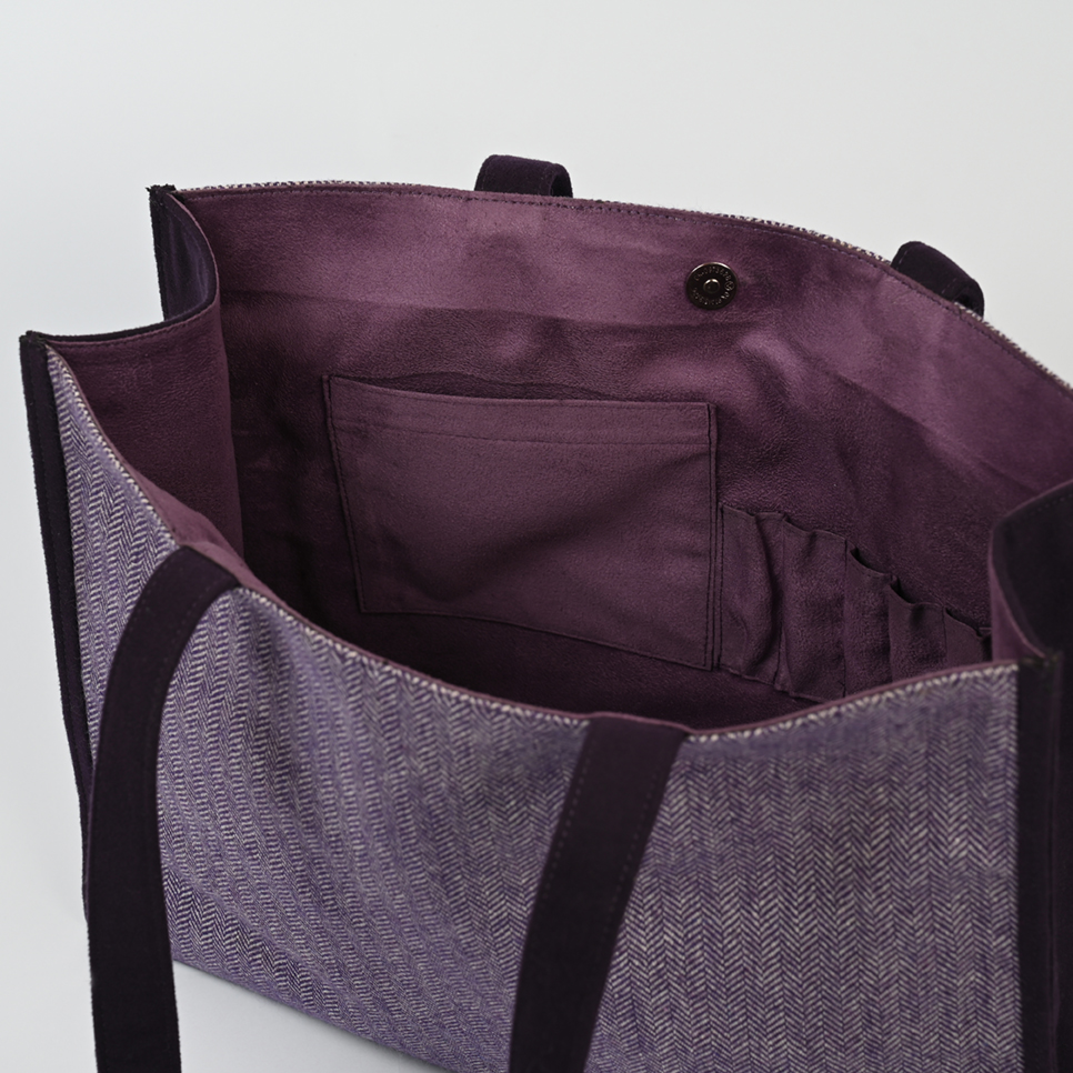 Tote Bag Snug Collection (Purple Tweed + Felt)