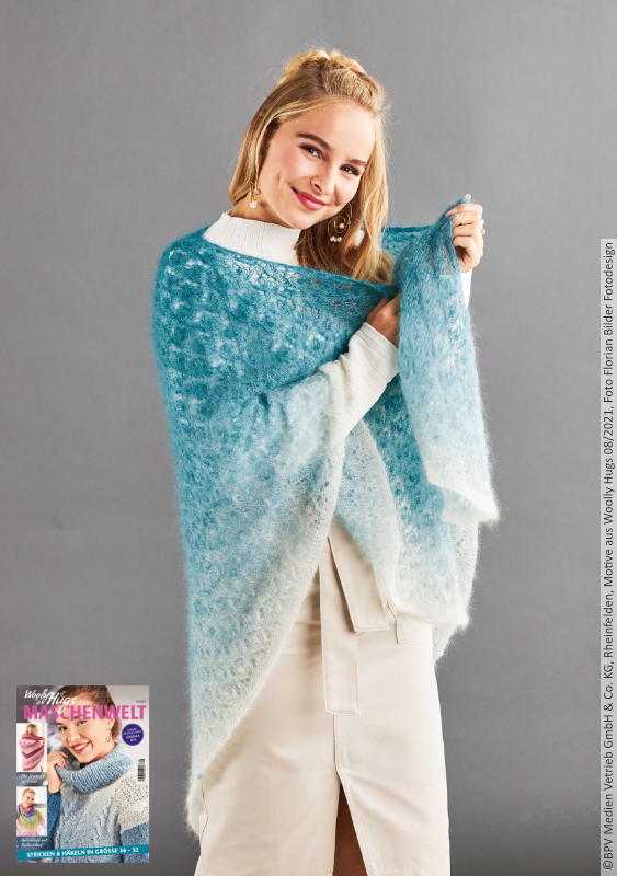 Tuch kleine Krönchen | Anleitungsheft | Wolle Lace  | Stricken | Woolly Hugs