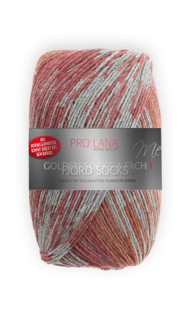 Fjord Socks - 4-fach Sockenwolle von Pro Lana 0195 - terracotta color