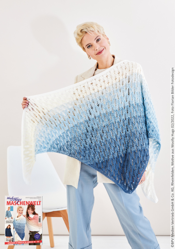 Tuch Ajour - Magie | Wollpaket mit BOBBEL cotton 800m | Stricken