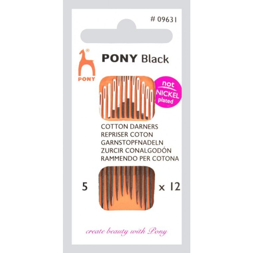 Garnstopfnadeln Pony Black