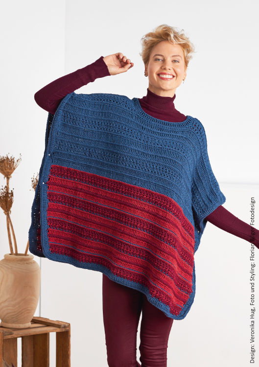 Überwurf Maschenhit | Anleitungsheft | Wolle Merino Stretch  | Häkeln | Veronika Hug, Woolly Hugs, Christophorus Verlag