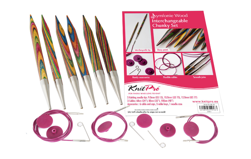 Nadelspitzen Set Symfonie Holz 9,00 - 12,0 mm Chunky von knit pro Nadelspitzen Set Symfonie Holz 9,00 - 12,0 mm Chunky von knit pro