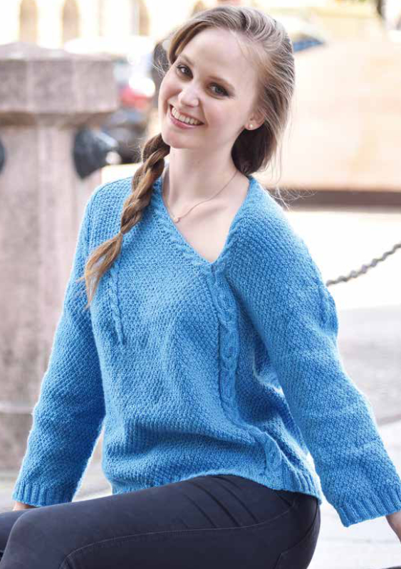 Who doesn’t like lace? - Easy Sweater | Anleitung | Wolle Balu  | Stricken | Sylvie Rasch