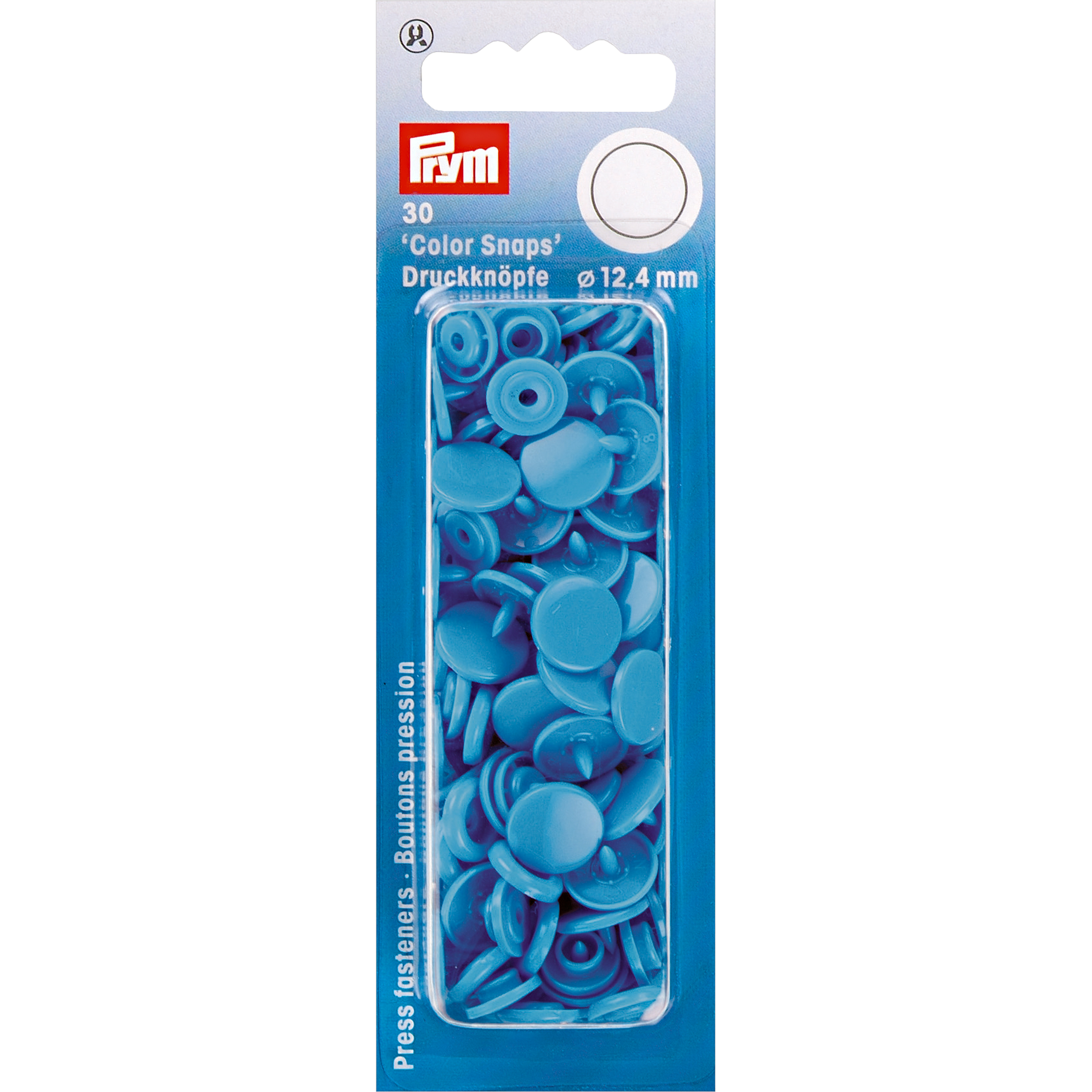 Nähfrei-Druckknöpfe Color Snaps rund 12,4 mm 30 St von Prym stahlblau