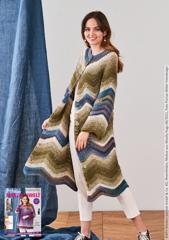 Häkeljacke Dschungel | Anleitung aus Heft | Häkeln | Woolly Hugs