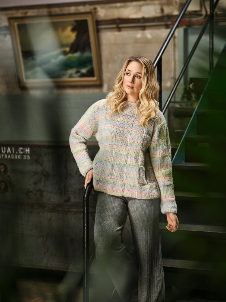 Sweater Schachbrettmuster  | Wollpaket mit Smooth  | Stricken | Pro Lana Sweater Schachbrettmuster  | Wollpaket mit Smooth  | Stricken | Pro Lana