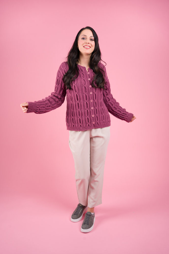 Jacke mit Fantasiemuster | Anleitungsheft | Wolle Merino Pur 125  | Stricken | Pro Lana