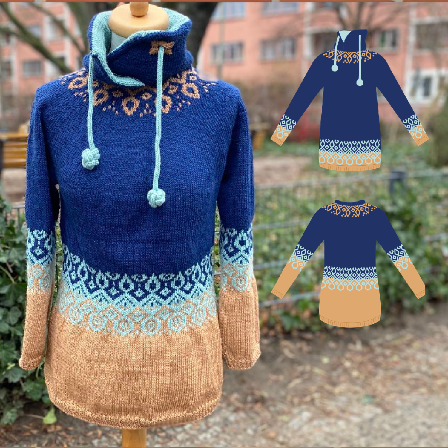 Pullover Midnight Dream | Einzelanleitung | Wolle Starwool Linie 4  | Stricken | Sylvie Rasch