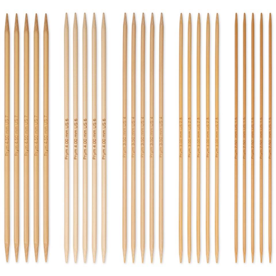Nadelspiel Set Bambus, 2,50 - 4,50 mm, 20 cm von Prym 1530