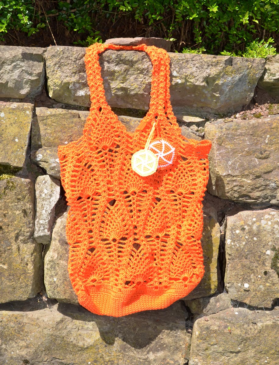 Häkelnetz Früchtchen | Einzelanleitung | Wolle Basic Cotton 0027 - manderine | Häkeln | Annemarie