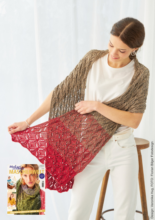 Stola Schmetterlinge | Anleitungsheft | Wolle BOBBEL cotton 800m  | Stricken | Veronika Hug, Woolly Hugs, Christophorus Verlag