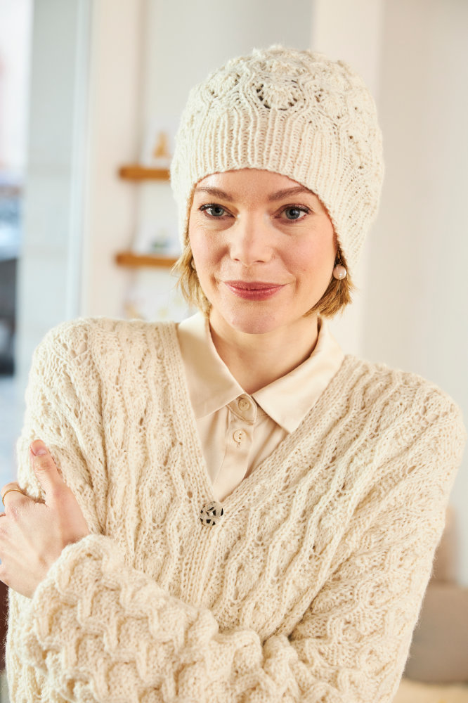 Mütze mit Ajourmuster | Anleitungsheft | Wolle Alpaka deluxe  | Stricken | Pro Lana, Christophorus Verlag