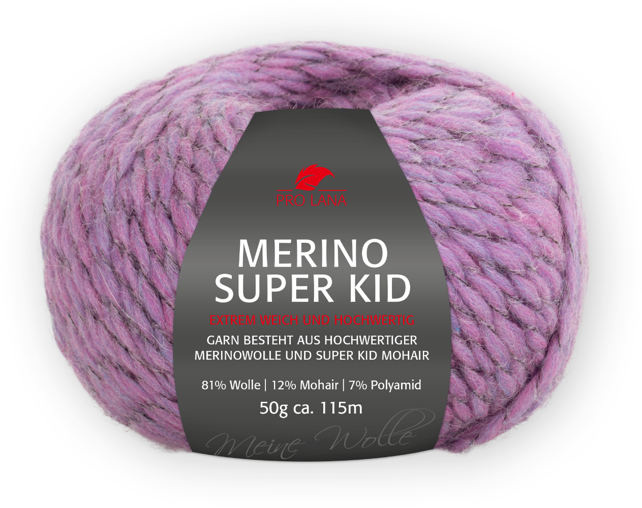 Merino Super Kid von Pro Lana 0142 - lila meliert
