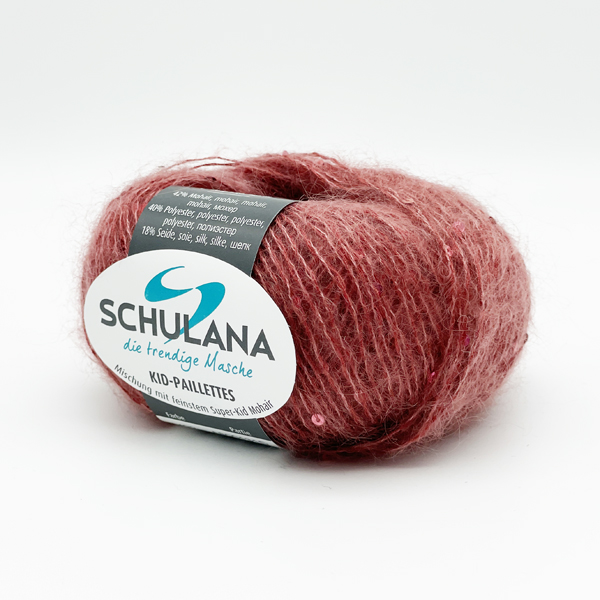 Kid-Seta Paillettes von Schulana 0422 - mauve-holz