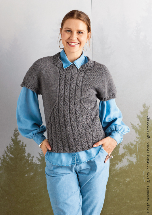 Kurzarmpulli Favorit | Anleitungsheft | Wolle Merino Stretch  | Stricken | Veronika Hug, Woolly Hugs, Christophorus Verlag