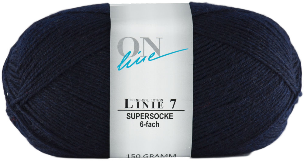 Supersocke 6-fach Linie 7 Uni von ONline 0005 - marine
