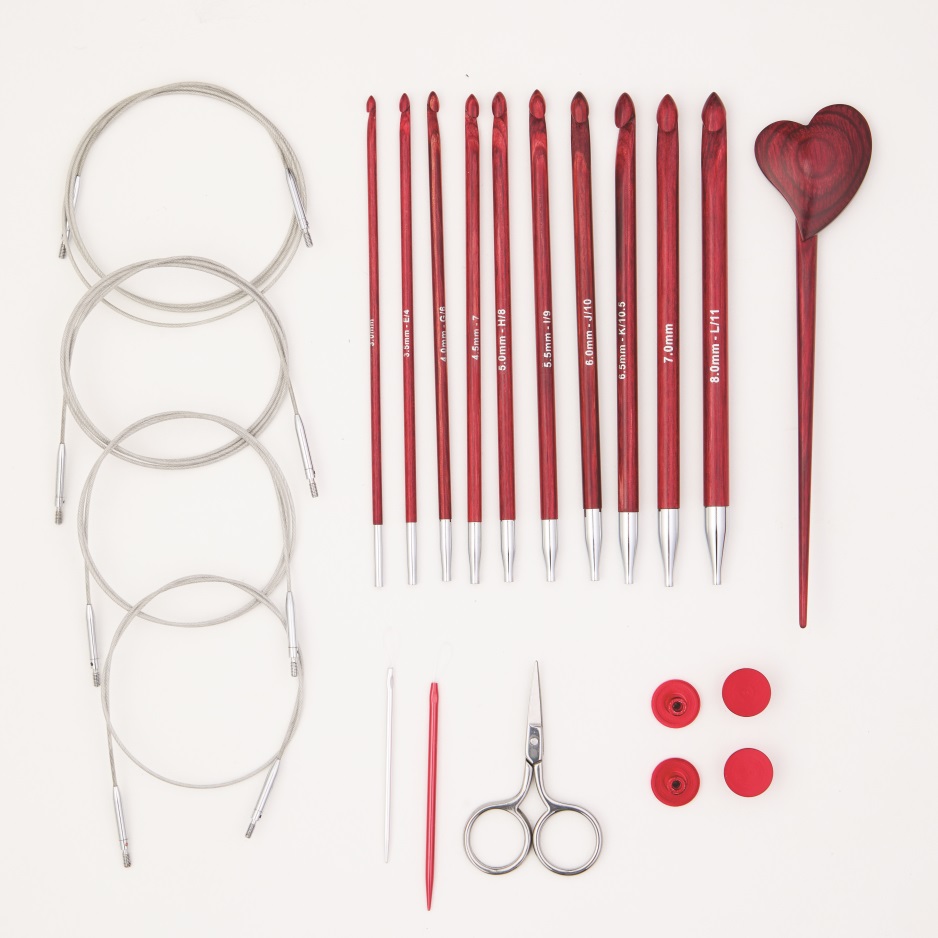 Tunesische Häkelnaden Weihnachts-Set Amore von knit pro Tunesische Häkelnaden Weihnachts-Set Amore von knit pro
