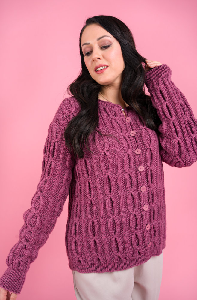 Jacke mit Fantasiemuster | Anleitungsheft | Wolle Merino Pur 125  | Stricken | Pro Lana