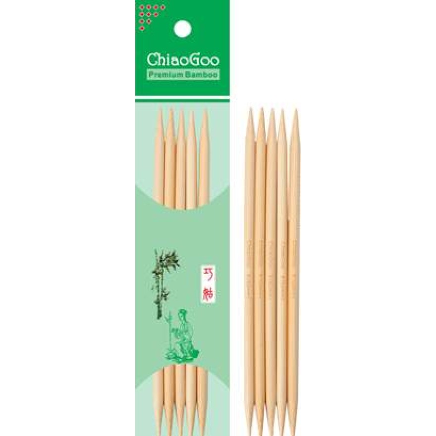 Nadelspiel Bamboo Natural von Chiaogoo 13 cm 6,00 mm